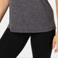 Ideology Women's Heather Short Sleeve Scoop Neck T-Shirt Top Gray Size X-Small