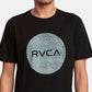 RVCA Men's Cotton Crew Neck Logo T-Shirt Black Size Small