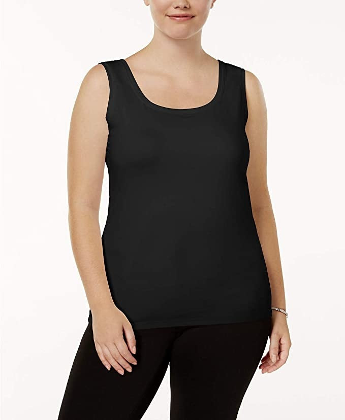 Alfani Women's Teal Sleeveless Scoop Neck Blouse Top Black Size Small