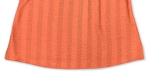 JM Collection Women's Striped O Ring Top Orange Size Petite Small