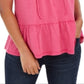 Style & Co Women's  Cotton Sleeveless Peasant Top Pink Size X-Small