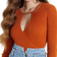 GUESS Women's Long Sleeve Keyhole Top Brown Size Medium