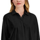 Alfani Women's Long Sleeve Collared Top Black Size Large