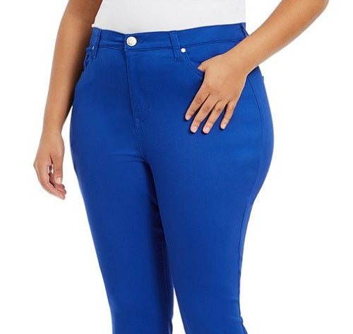 Celebrity Pink Women's Plus High Rise Skinny Jeans Blue Size 14