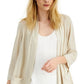 Alfani Women's Topper Open Front Cardigan Top Brown Size X-Large