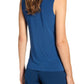 Anne Klein Women's Pleated V Neck Top Blue Size XX-Small