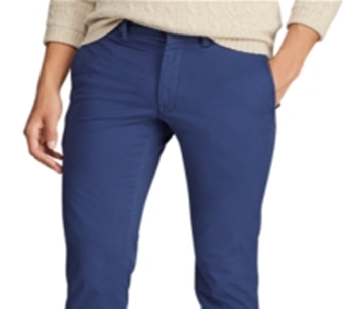 Polo Ralph Lauren Men's Slim Fit Cotton Stretch Twill Pants Blue Size 36X32
