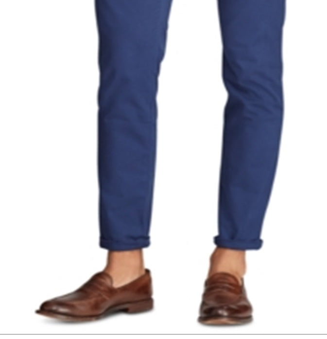 Polo Ralph Lauren Men's Slim Fit Cotton Stretch Twill Pants Blue Size 36X32