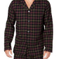 Club Room Men's Black Plaid Flannel Pajamas Black Size XX-Large