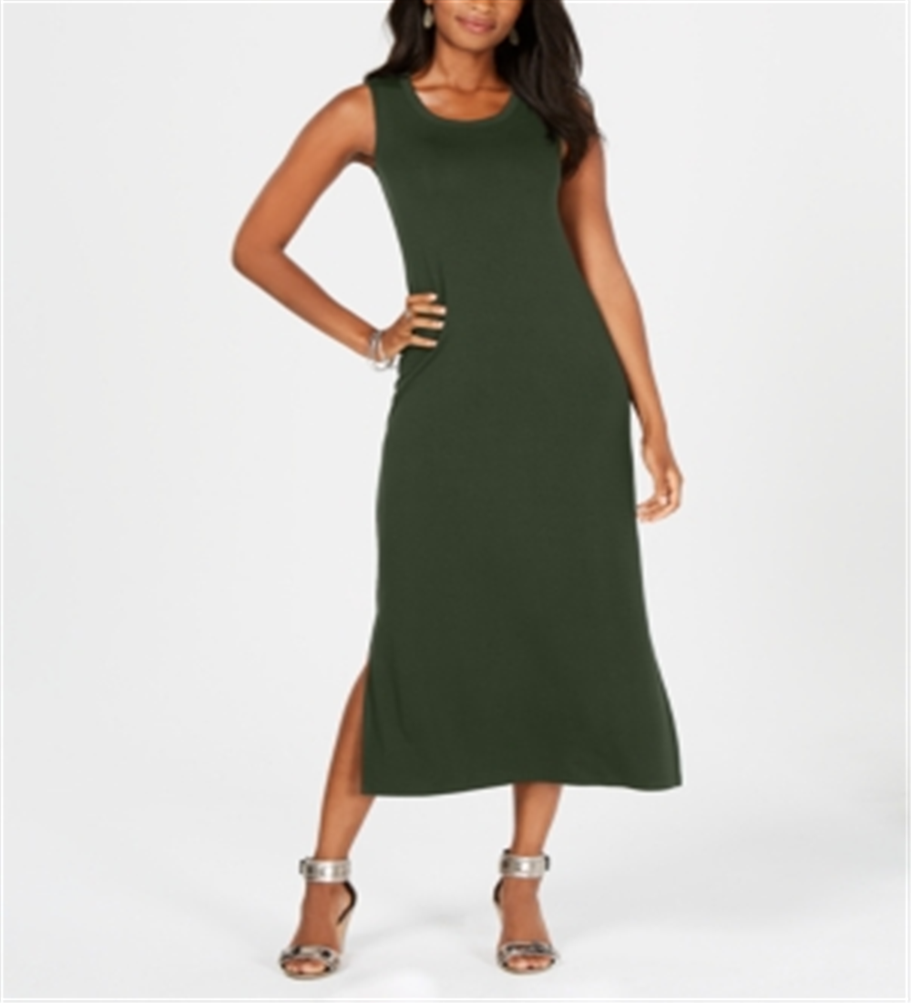 Style & Co Women's Maxi Dress Green Size Petite X-Small