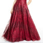 Say Yes to the Prom Junior's Glitter Mesh Gown Wine Size 7-8