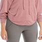 Free People Women's Movement Dried Rose Back Into It Hoodie Pink Size Large