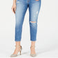 Flying Monkey Women's La Jolla Light Washed Distressed Mom Jeans Blue Size 24