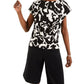 Alfani Women's Printed Top Black Size X-Large