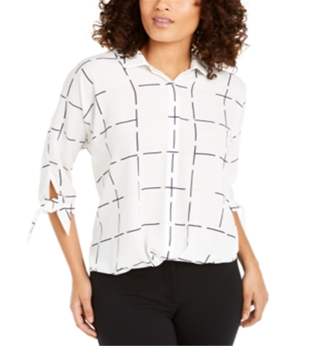 Alfani Women's White 3/4 Sleeve Top White Size X-Large