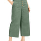 INC International Concepts Women's Button Fly Culottes Green Size 14