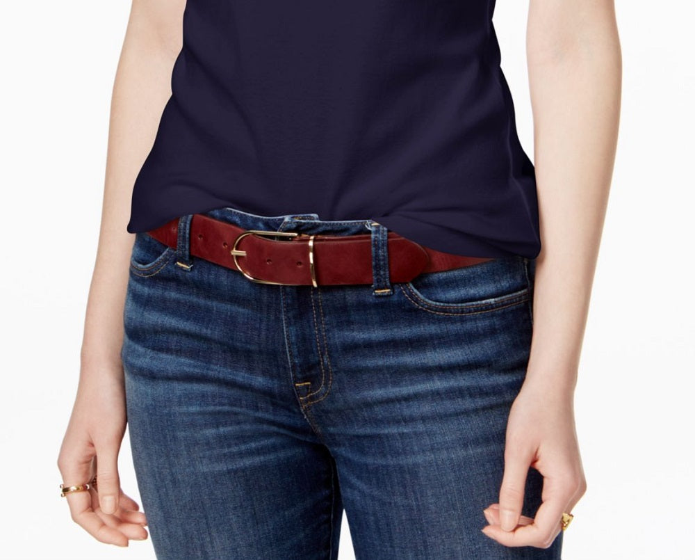 Tommy Hilfiger Women's V Neck T-Shirt Blue Size Large