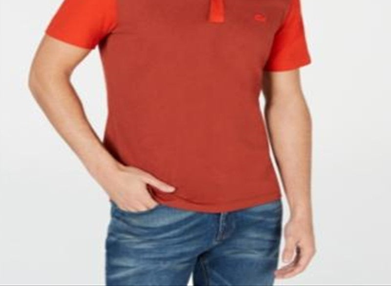 Lacoste Men's Colorblocked Polo Shirt Red Size 6