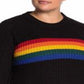 Planet Gold Women's Trendy Plus Rainbow Sweater Black Size 1X