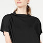 Alfani Women's Cowl Mock Neck Top Black Size Petite L