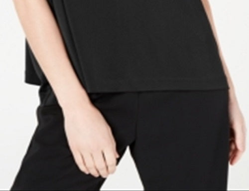 Alfani Women's Cowl Mock Neck Top Black Size Petite L