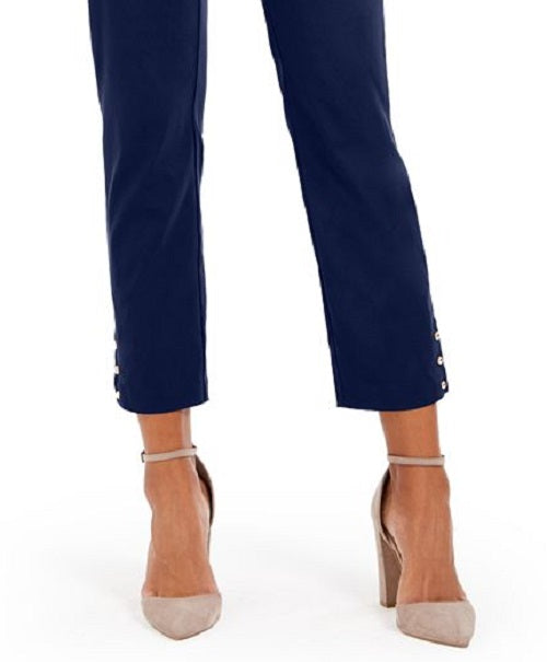 NY Collection Women's Straight Leg Pull on Pants Blue Size Petite XL-