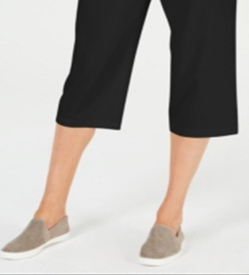 Karen Scott Women's Drawstring Capri Pants Black Size Petite S