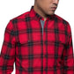 Sean John Men's Buffalo Cotton Plaid Button Down Shirt Red Size X-Large