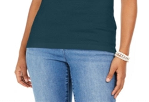 Style & Co Women's Cotton Tank Top Green Size X-Large