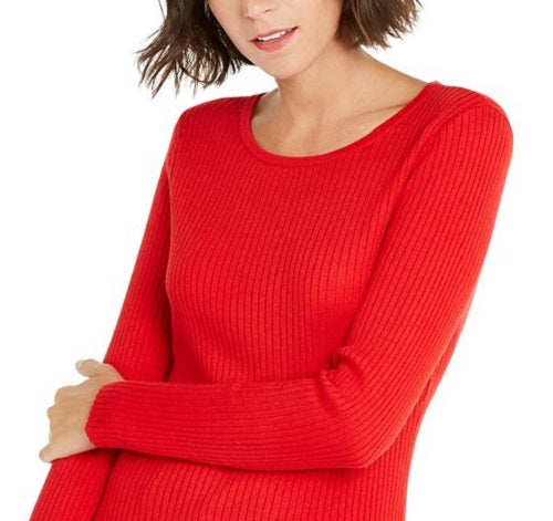 INC International Concepts Women's Asymmetrical Embellished Tunic Red Size X-Small