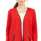 Charter Club Women's Overcoat Jacket Red Size Petite X-Large