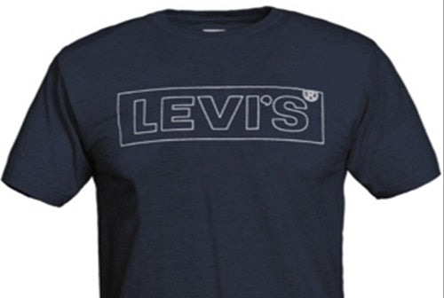 Levi's Men's Boxtab Logo Graphic T-Shirt Blue Size Large