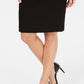 Kasper Women's Textured Pique Pencil Skirt Black Size 8
