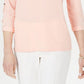 JM Collection Women's Statement Sleeve Cold Shoulder Top Orange Size X-Large