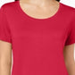 JM Collection Women's Scoop Neck Top Pink Size XX-Large