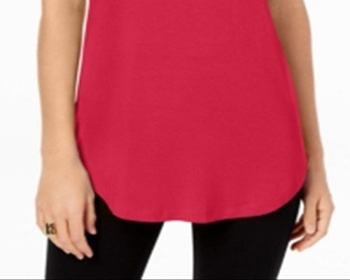 JM Collection Women's Scoop Neck Top Pink Size XX-Large