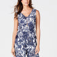 Style & Co Women's Sleeveless Cropped Jumpsuit Blue Size Large