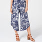 Style & Co Women's Sleeveless Cropped Jumpsuit Blue Size Large