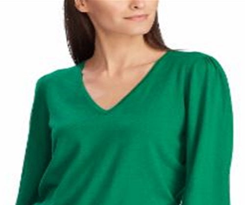 Ralph Lauren Women's Button Cuff Long Sleeve Sweater Green Size Small