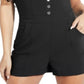 Guess Women's Courtney Rhinestone Button Sleeveless Romper Black Size 8