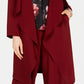 Nine West Women's Draped Open Front Topper Jacket Red Size Large