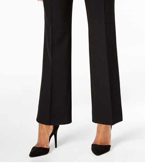 JM Collection Women's Petite Extended-Tab Trousers  Black Size 20X4