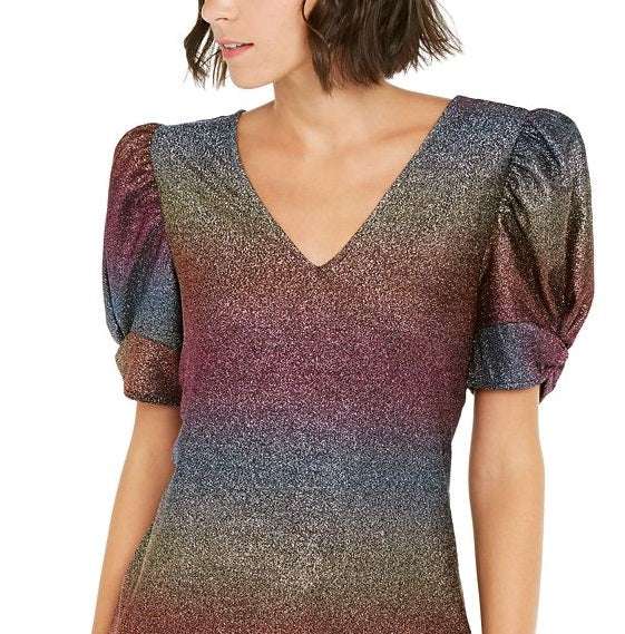 INC Iternational Concepts Women's Rainbow Shine Top Purple Size XX-Large