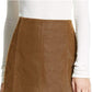 Free People Women's Femme Vegan Mini Skirt Brown Size 10
