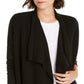 INC Iternational Concepts Women's Rib Cozy Open Front Sweater Black Size X-Small