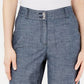 Karen Scott  Women's  Cotton Chambray Shorts  - Chambray Blue Size 18