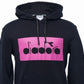 Diadora Men's Blocked Logo Hoodie Black Size Small