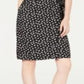 Calvin Klein Women's Printed Wrap Dress Black Size 6