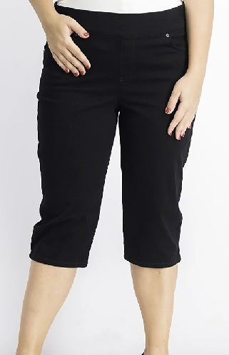 Style & Co Women's Avery Pull on Skimmer Jeans Black Size Medium