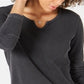 Style & Co Women's Cotton Thermal Top Gray Size Petite L